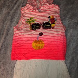 Juicy Couture girls hooded tank top size L